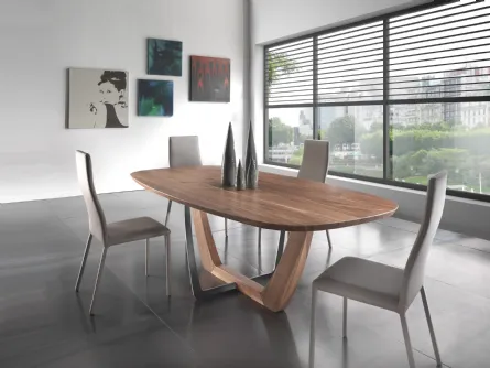 Tavolo di design Modello 14-13 in legno di Intermobili Bassano