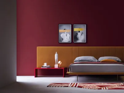 Letto con testiera appesa Infinity di Biba Salotti